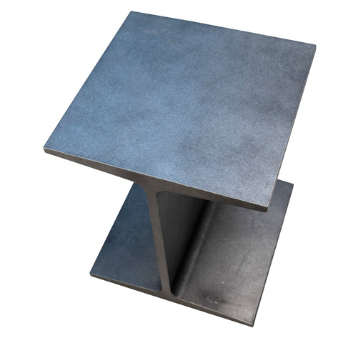 Harden Natural Silver Steel Finish Side Table