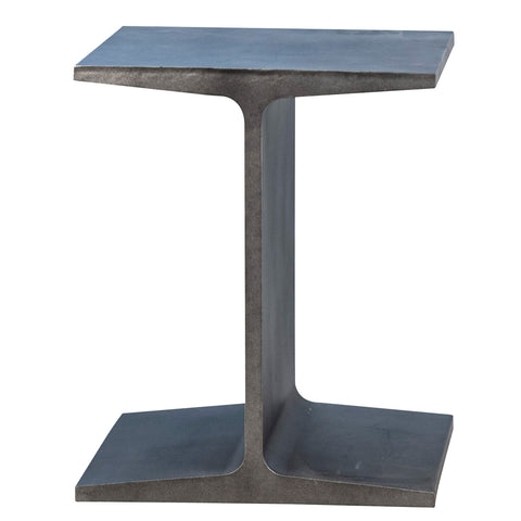 Harden Natural Silver Steel Finish Side Table