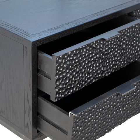 Lowes Black Wood and Black Iron Finish Sideboard