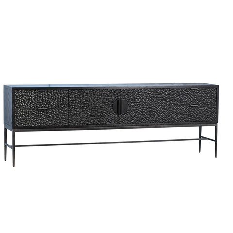 Lowes Black Wood and Black Iron Finish Sideboard