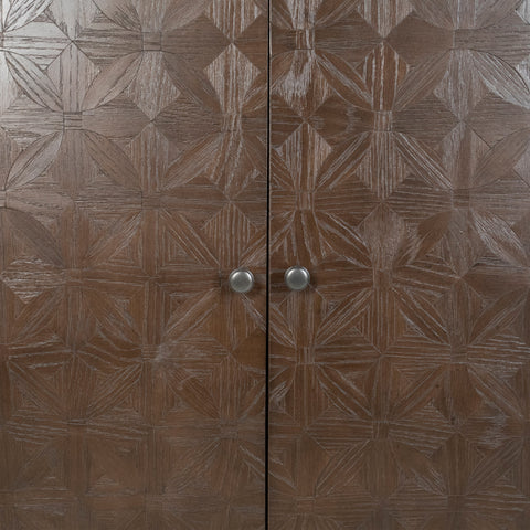 Lester Dark Brown Finish and Gunmetal Base Sideboard