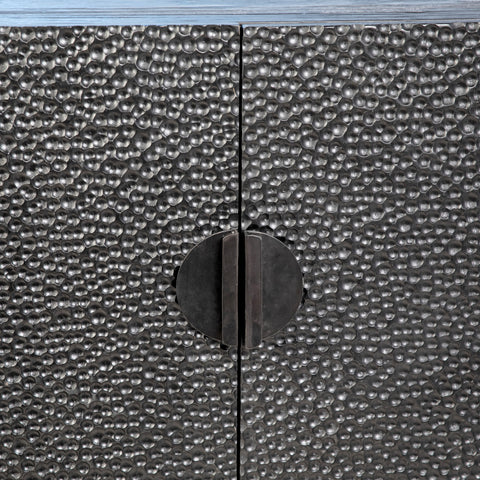 Athens Ebony Wood and Black Iron Finish Sideboard