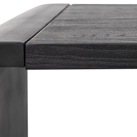 Randolph Brushed Black Metal and Black Wood Finish Desk