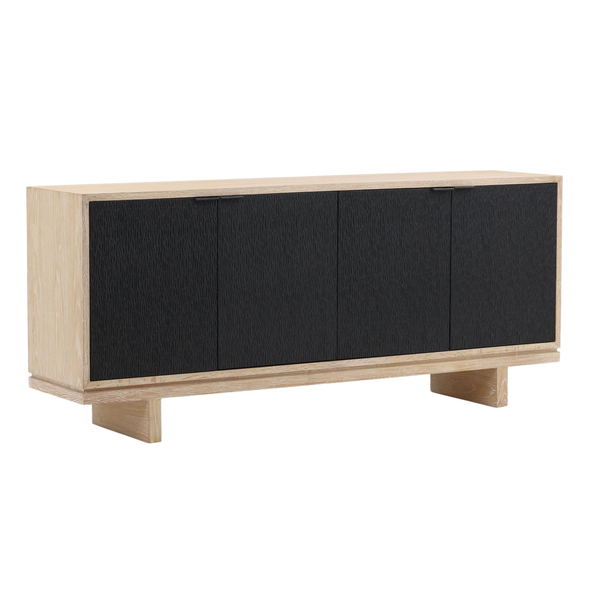 Pierre Black and Light Natural Sideboard
