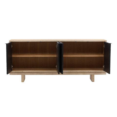 Pierre Black and Light Natural Sideboard