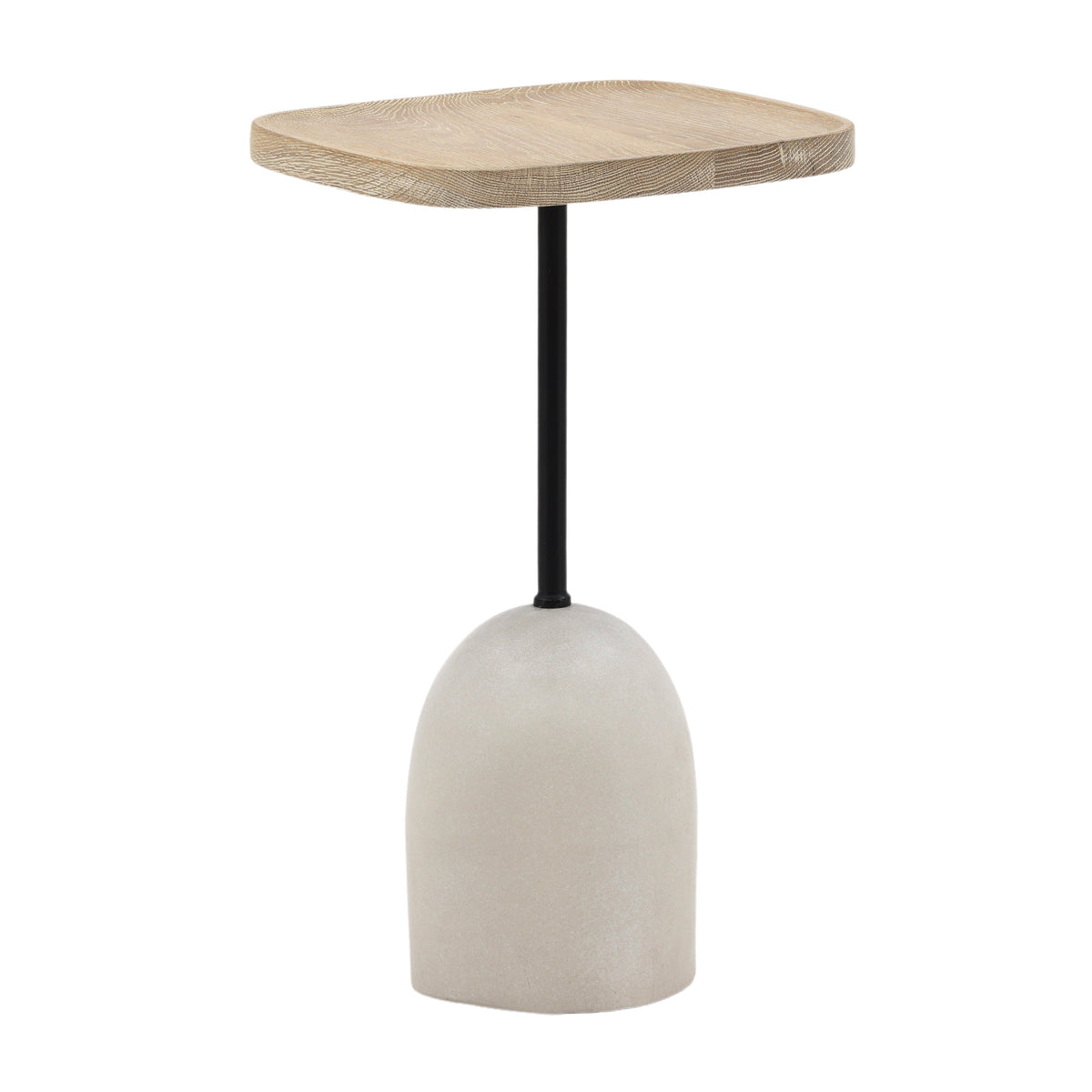Jaiden Light Natural, Black and Off White Side Table