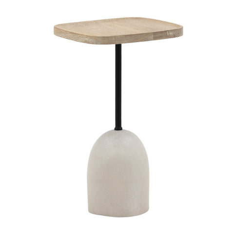 Jaiden Light Natural, Black and Off White Side Table