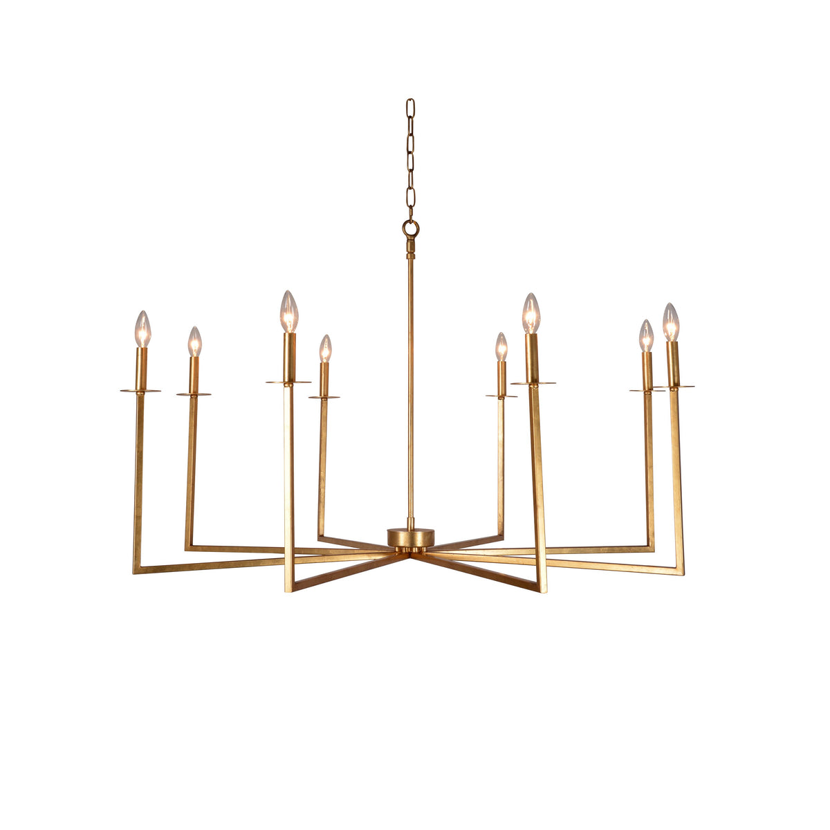 Rowe Antique Brass Finish Chandelier