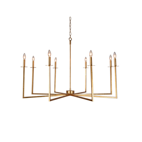 Rowe Antique Brass Finish Chandelier