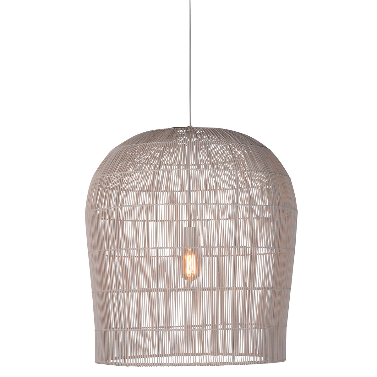 Baldy Cream Finish Pendant Light