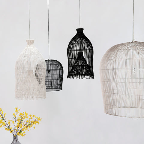 Baldy Cream Finish Pendant Light