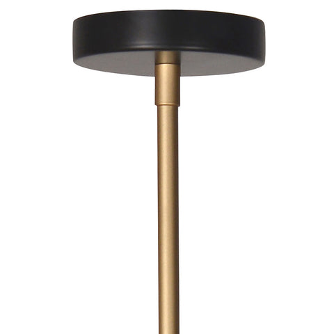 Encino Brass Plated and Matte Black Finish Chandelier