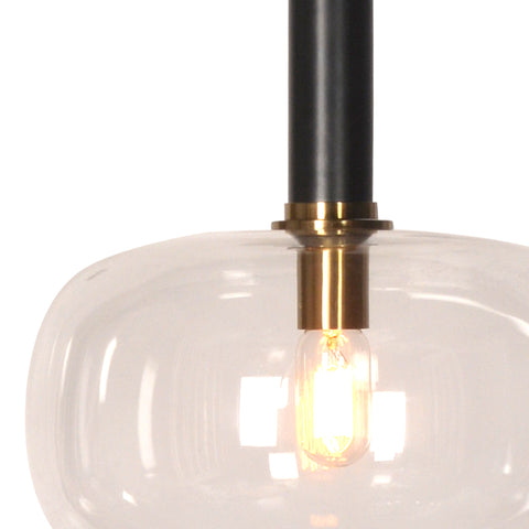 Pixley Matte Black and Brass Plated Pendant Light