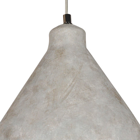 Kennsie Light Grey Stone Finish Pendant Light