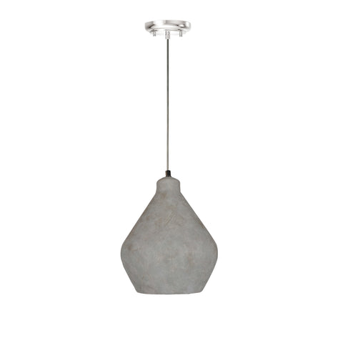 Kennsie Light Grey Stone Finish Pendant Light