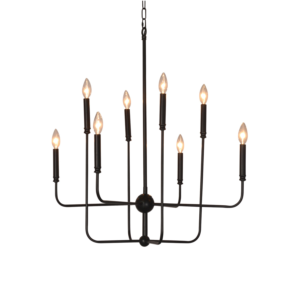 Weasley Matte Black Finish Chandelier