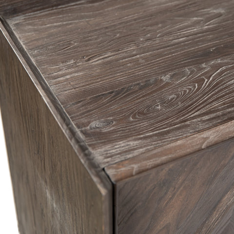 Tyler Dark Natural Finish and Antique Brass Base Sideboard