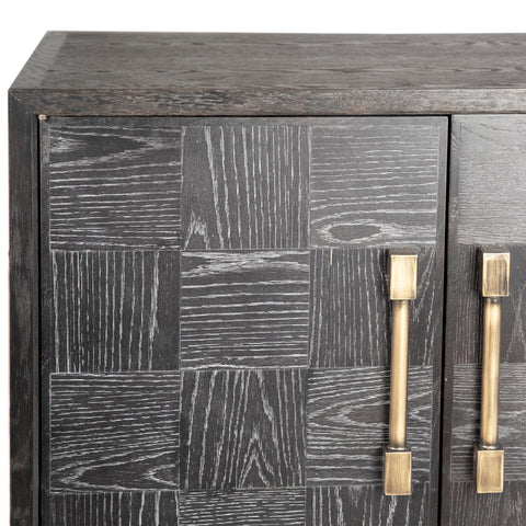 Strauss Antique Black and Antique Brass Copper Finish Sideboard