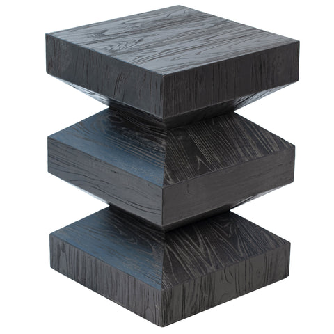 Vera Antique Ebony Finish Side Table