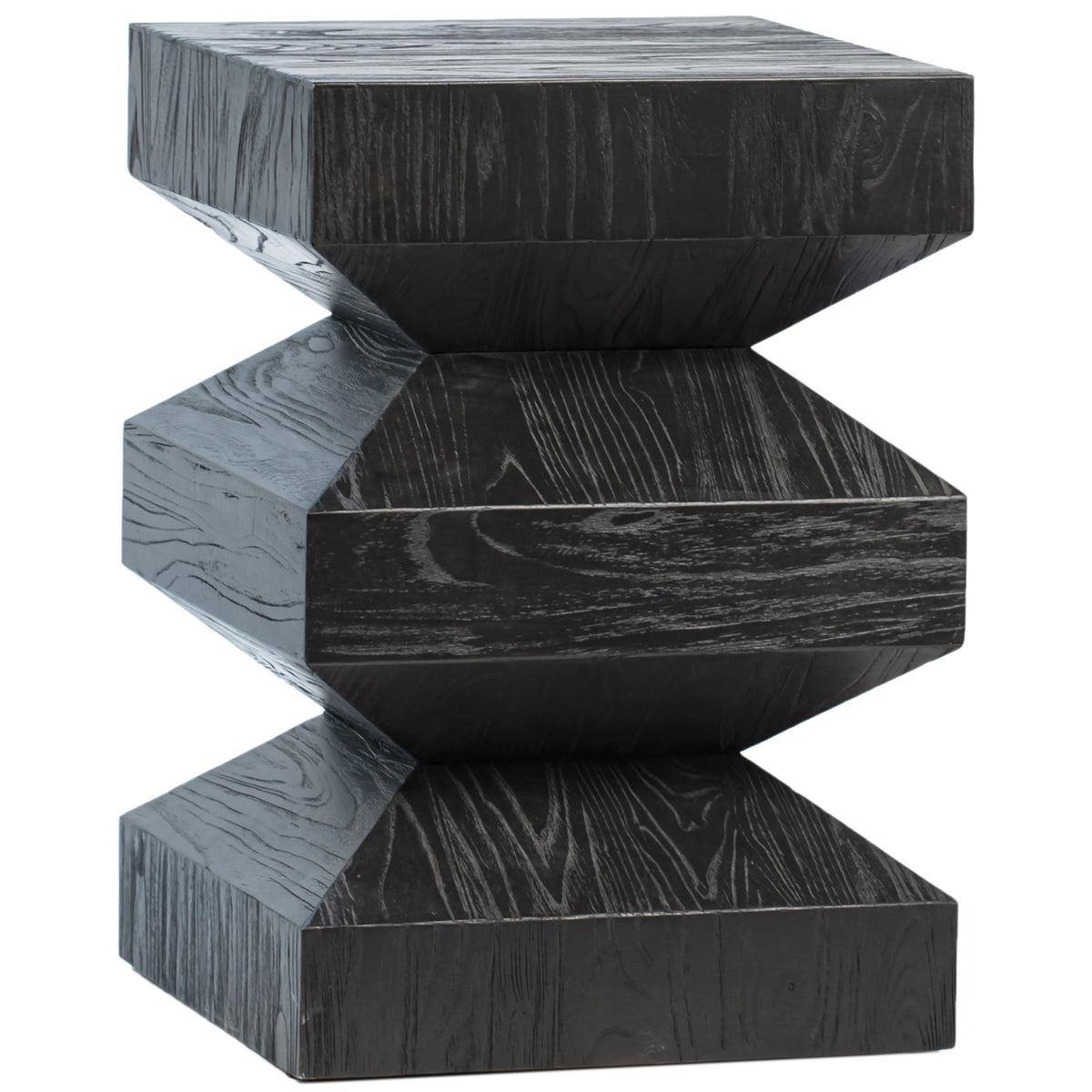 Vera Antique Ebony Finish Side Table