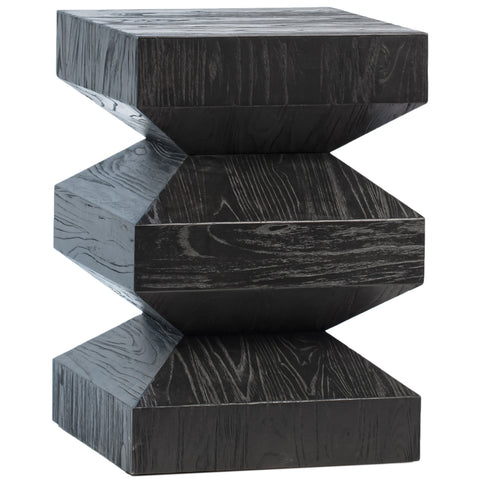 Vera Antique Ebony Finish Side Table