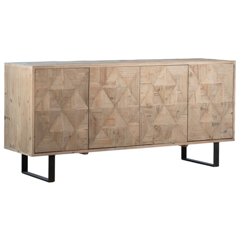 Bromely Natural Weathered Finish Sideboard