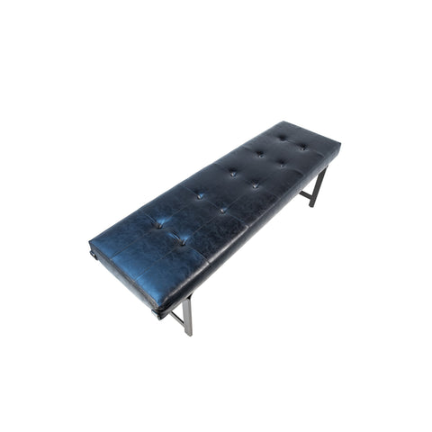 Vienna Black Pu and Black Iron Finish Bench