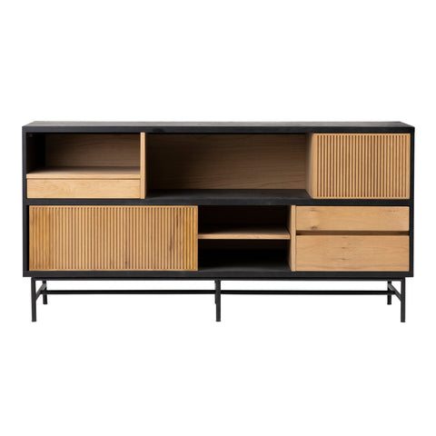Modesto Black and Natural Finish Sideboard