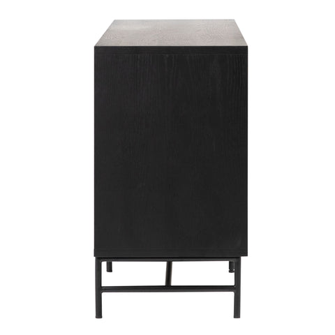 Modesto Black and Natural Finish Sideboard