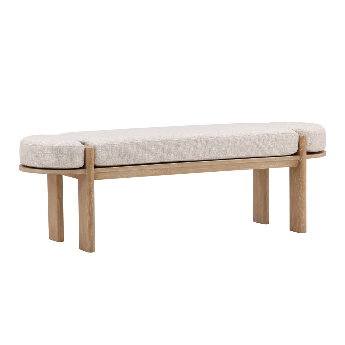 Ella Beige and Natural Bench