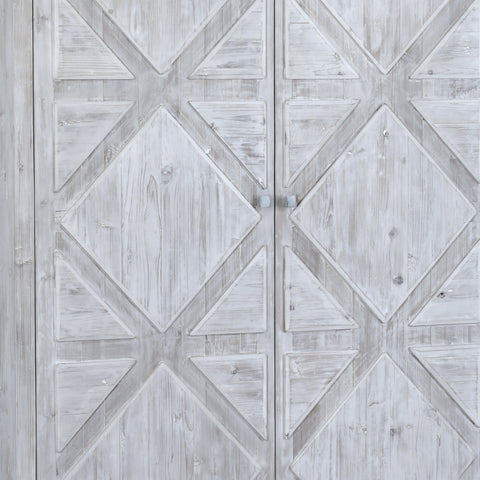 Mallow Whitewash Patina Finish Cabinet