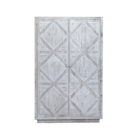 Mallow Whitewash Patina Finish Cabinet