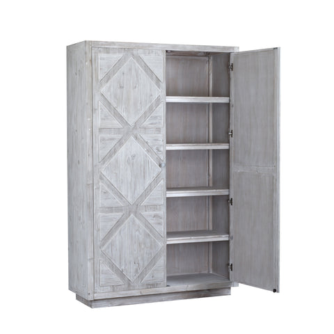 Mallow Whitewash Patina Finish Cabinet