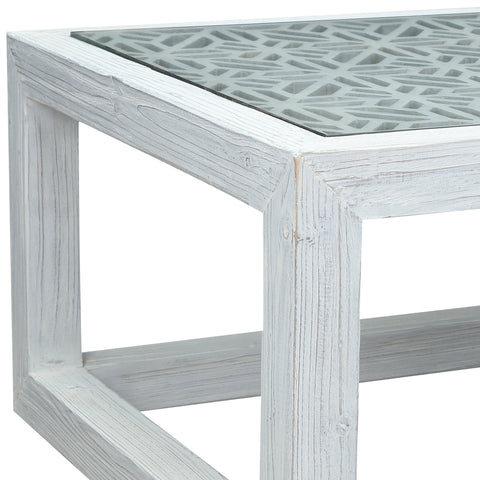 Mandy White Sealed Wood Finish Coffee Table