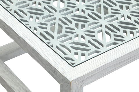 Mandy White Sealed Wood Finish Coffee Table