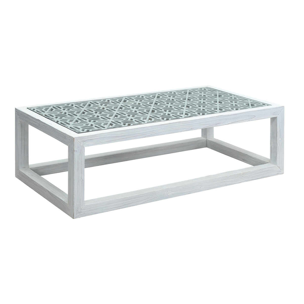 Mandy White Sealed Wood Finish Coffee Table