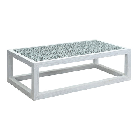 Mandy White Sealed Wood Finish Coffee Table