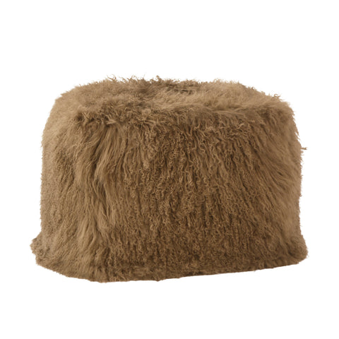Khiera Light Brown Pouf