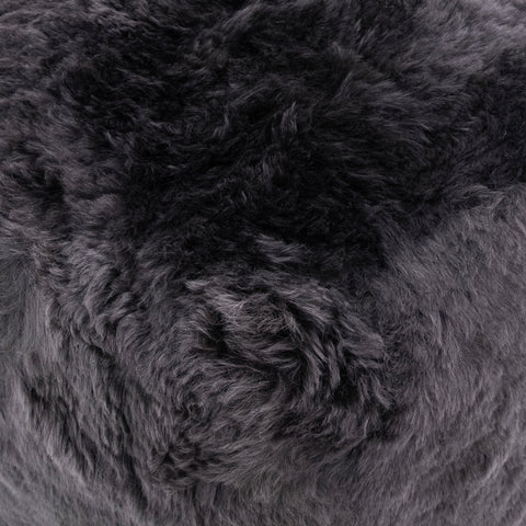Shorn Charcoal Pouf