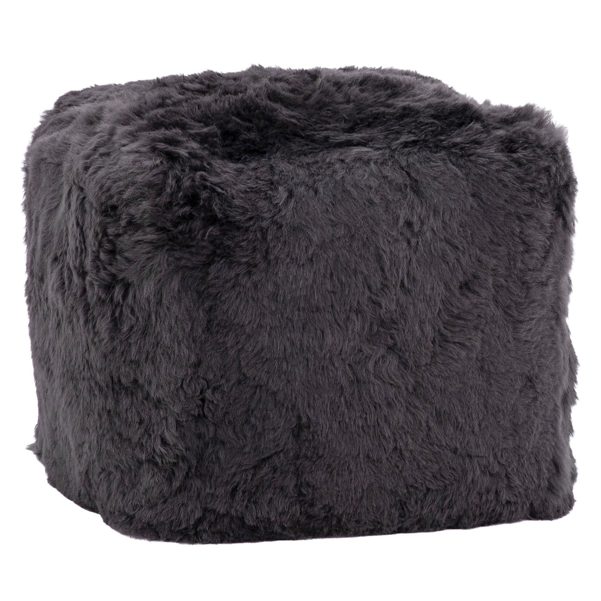 Shorn Charcoal Pouf