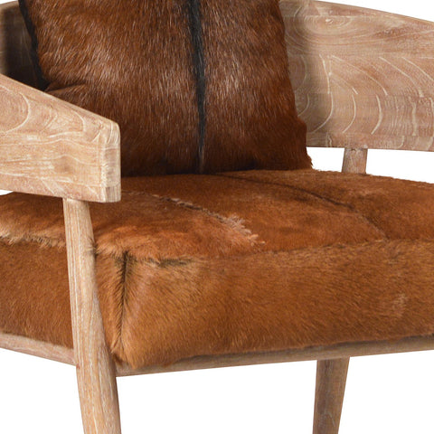 Maraa Natural Brown Finish Occasional Chair