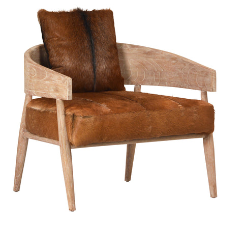 Maraa Natural Brown Finish Occasional Chair
