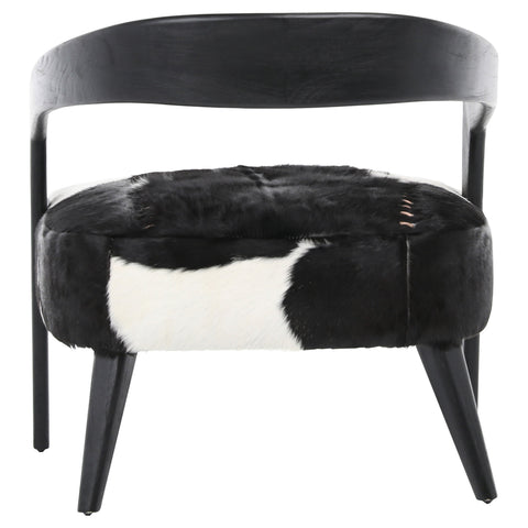 Liara Natural Black and White Finish Occasional Chair