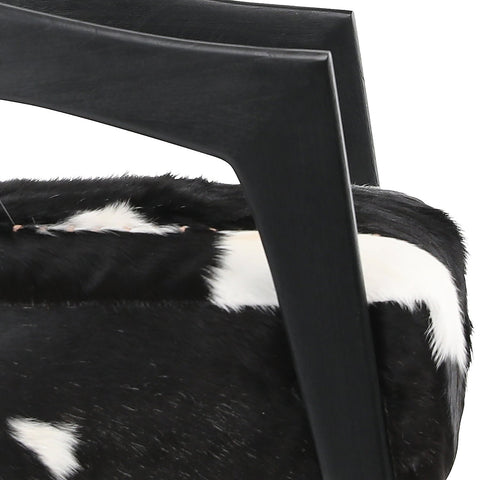 Liara Natural Black and White Finish Occasional Chair