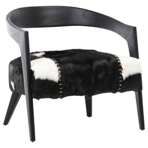 Liara Natural Black and White Finish Occasional Chair
