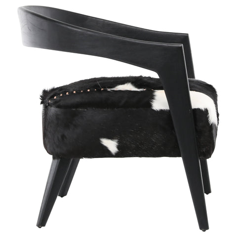 Liara Natural Black and White Finish Occasional Chair