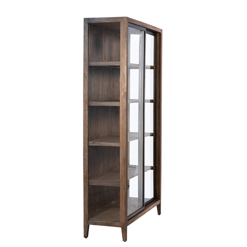 Aiken Medium Brown Wood Finish Cabinet
