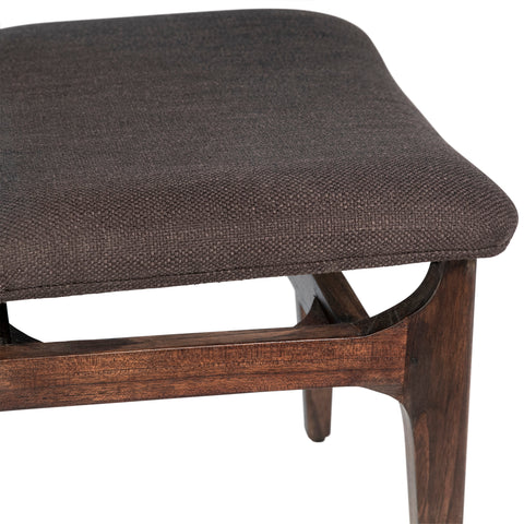 Silva Dark Wood Stain and Black Upholstery Dining Chair