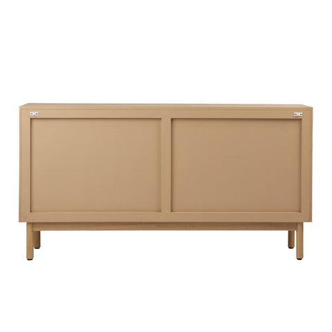 Marquez Natural Finish and Brass Handles Sideboard