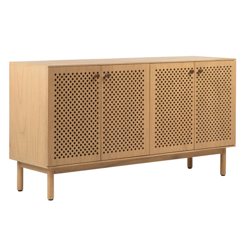 Marquez Natural Finish and Brass Handles Sideboard